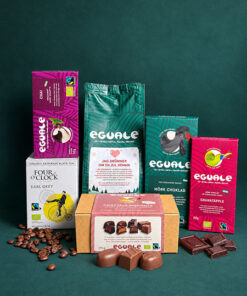Julgåva Mellan med ekologiskt kaffe, te, choklad och praliner
